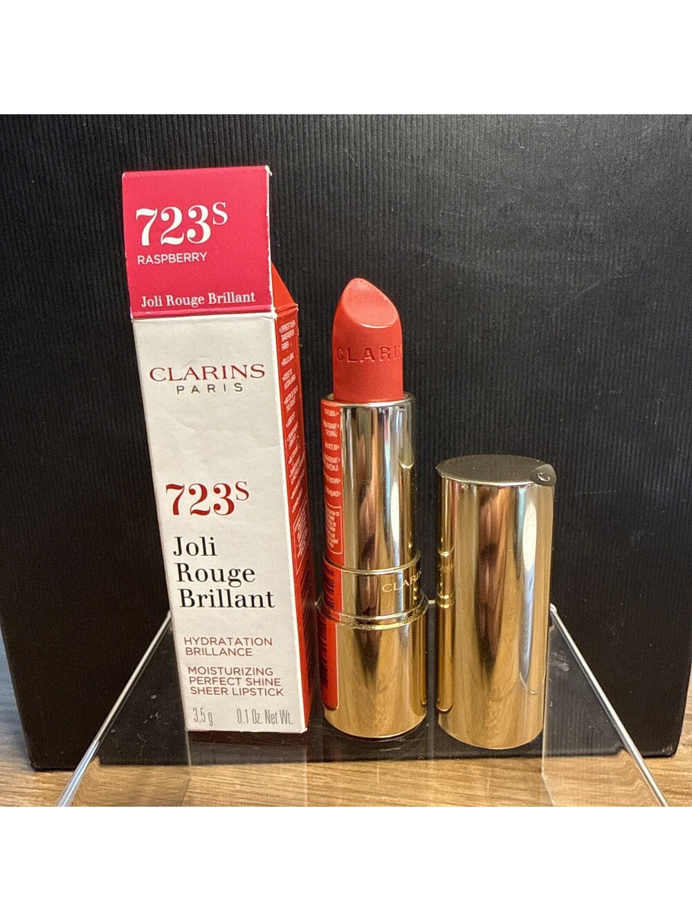 Clarins Joli Rouge Brillant Perfect Shine Sheer Lipstick 723S Raspberry
